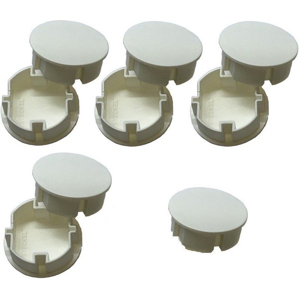 STECKEL Wanddekoobjekt 9 Stück weiße Steckdosen-Abdeckungen 19.B9 Staubschutz für Steckdosenl (Sparset, 9 St., 9er Set), Spritzschutz, Staubschutz, Sicherheit