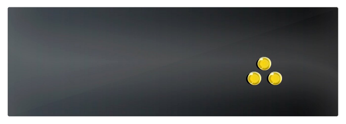 Steelboxx Memoboard Glas Memoboard, 200 x 600 x 40 mm, schwarz, (Spar Set, 1-tlg), zum Anheften von Notizzetteln (inkl. 3 Magnete) – Bild 3 von 4