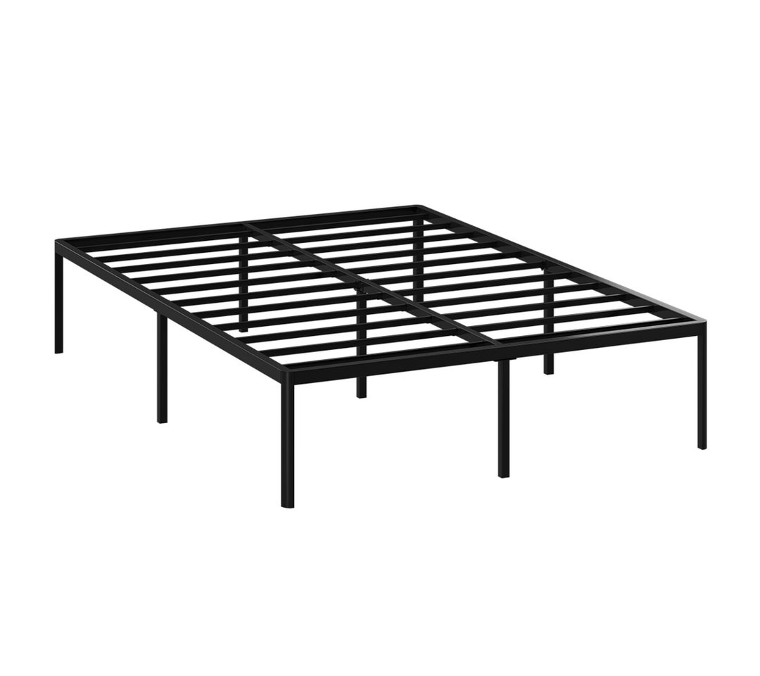STEELSØN Bettgestell Situla aus Metall, stabiler Bettrahmen in Schwarz, 140x200 cm, Metallbett inkl. Lattenrost, auch verfügbar in 90/180x200 – Bild 2 von 5