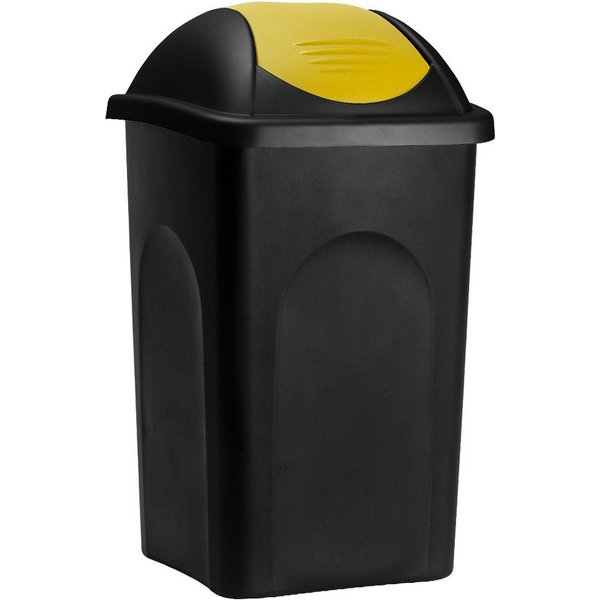 Stefanplast Mülleimer Push Can, 60 L Abfallbehälter 68x41x41cm Papierkorb Mülltrennung