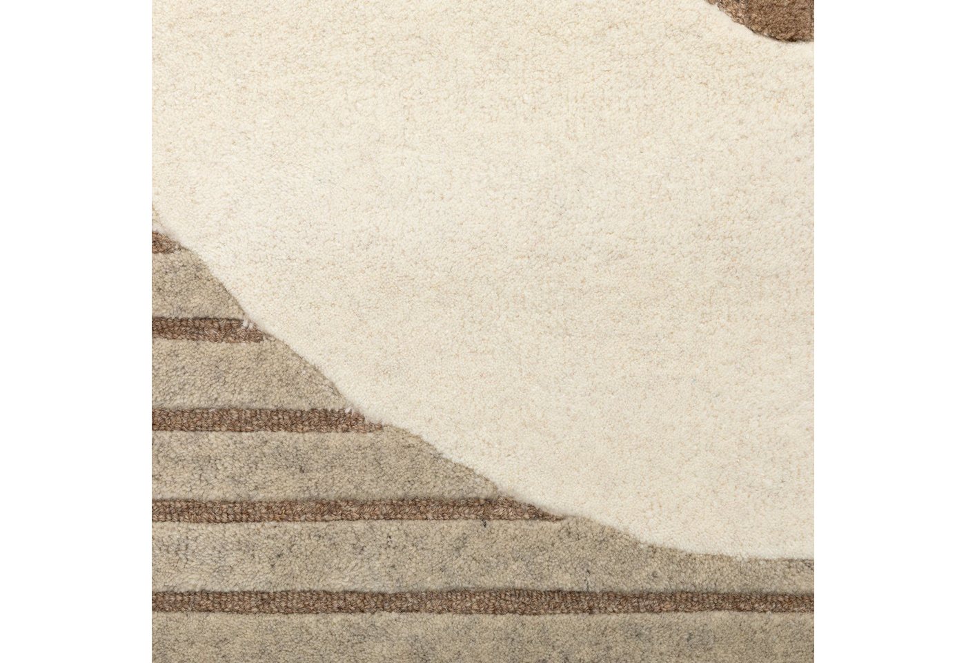 Steffensmeier Teppich Noah Wollteppich Natur, Rechteckig, Kurzflor Teppich, Hoch-Tief-Struktur – Bild 3 von 5