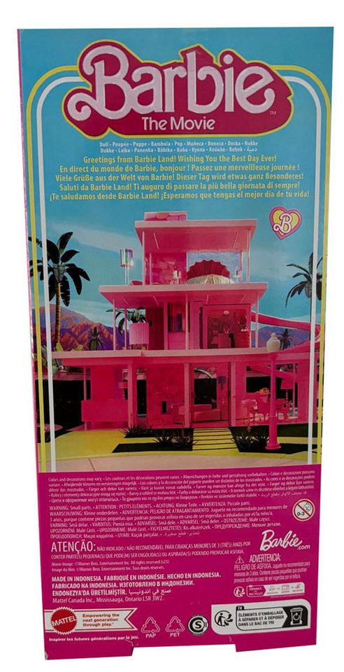 Barbie Stehpuppe Barbie The Movie, Puppe Ken mit Shirt, Shorts, Surfbrett Modepuppe – Bild 2 von 2