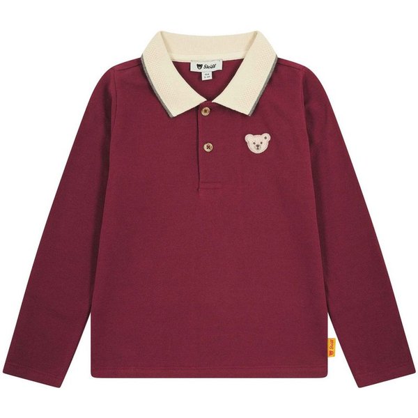 Steiff Poloshirt Poloshirt langarm Festive Luxe
