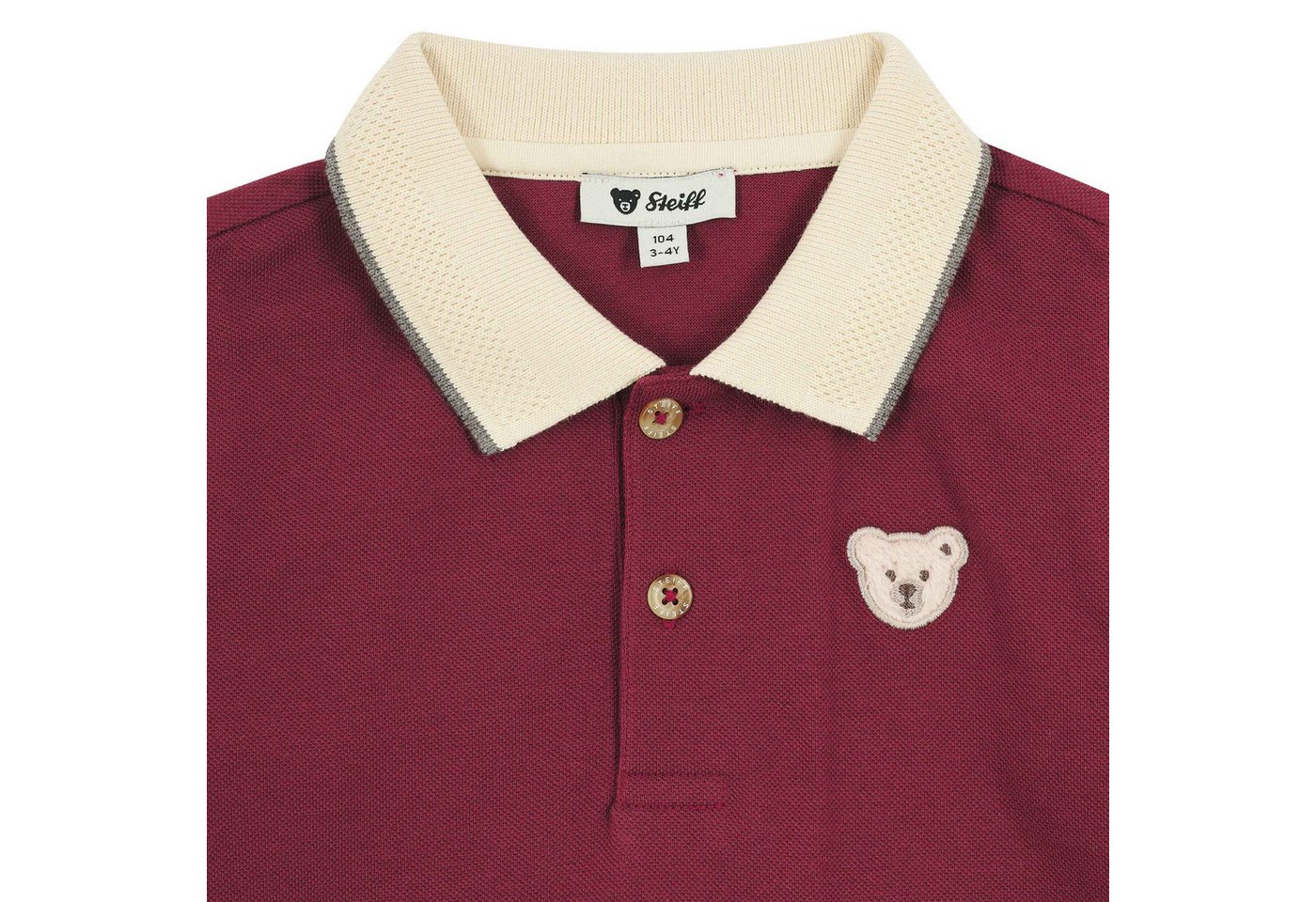 Steiff Poloshirt Poloshirt langarm Festive Luxe – Bild 3 von 4
