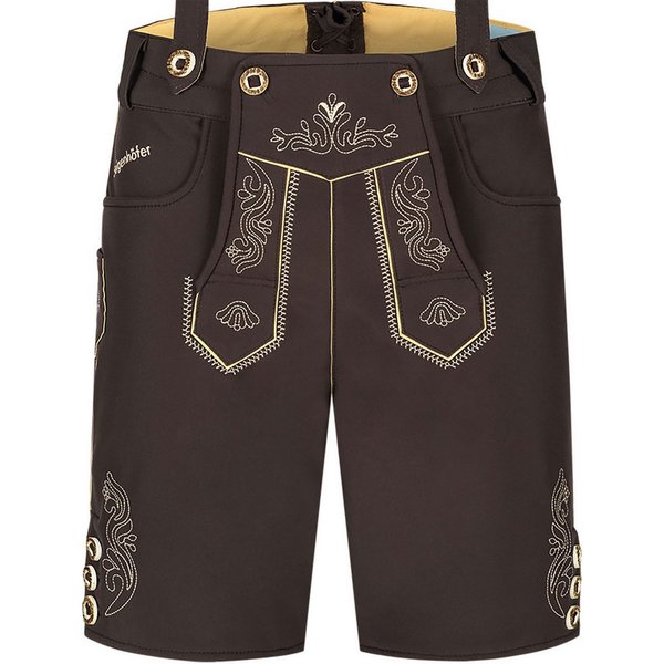 Steigenhöfer Manufaktur Trachtenhose Lukas Softshellhose im Lederhosen Look – Lederhose Herren Stil Tracht (Inklusive verstellbarer Träger) Atmungsaktiv - Schne