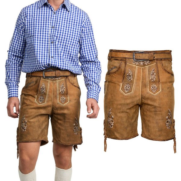 Steigenhöfer Manufaktur Trachtenlederhose ANTIK traditionelles bayrisches Trachtendesign