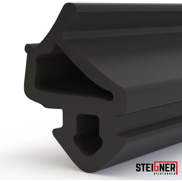 STEIGNER Türdichtband SFD08 Fensterdichtung, Flügelfalzdichtung Schwarz Premium TPE Türdichtung Gummidichtung