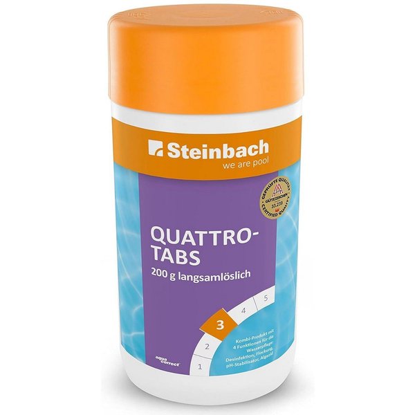 Steinbach Pool Poolpflege STEINBACH Poolpflege Quattrotabs 200g langsamlöslich, 1 Kg