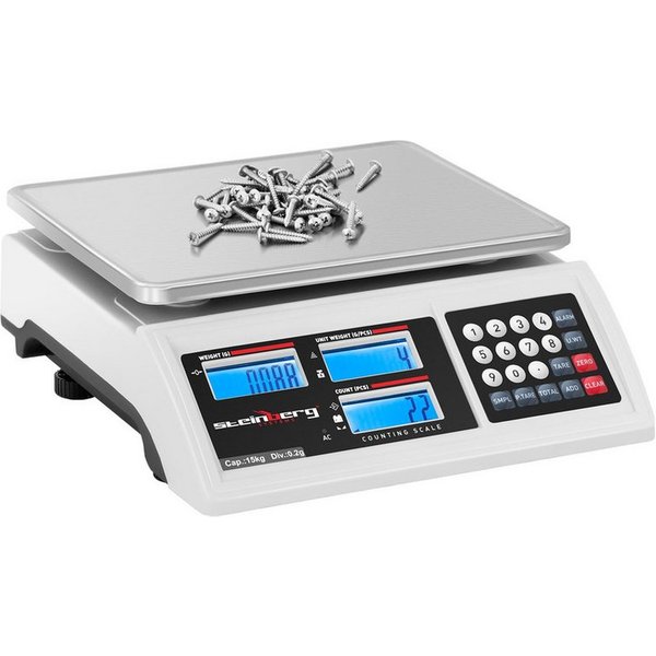Steinberg Systems Präzisionswaage Zählwaage 15 kg / 0,2 g Inventurwaage Referenzwaage Stückzählwaage