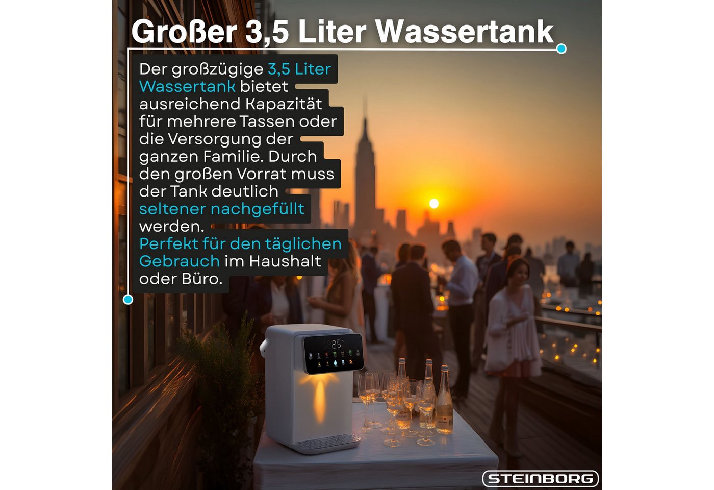STEINBORG Heißwasserspender SB-6010, 3.5 l, 2000 W – Bild 4 von 5