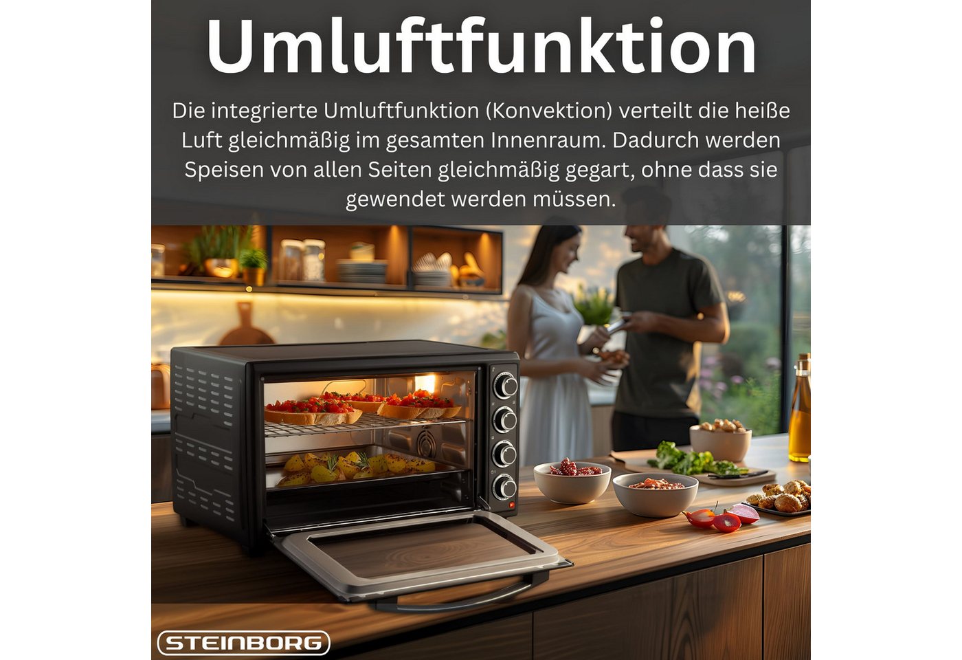 STEINBORG Minibackofen SB-3019, 60L – Bild 4 von 5