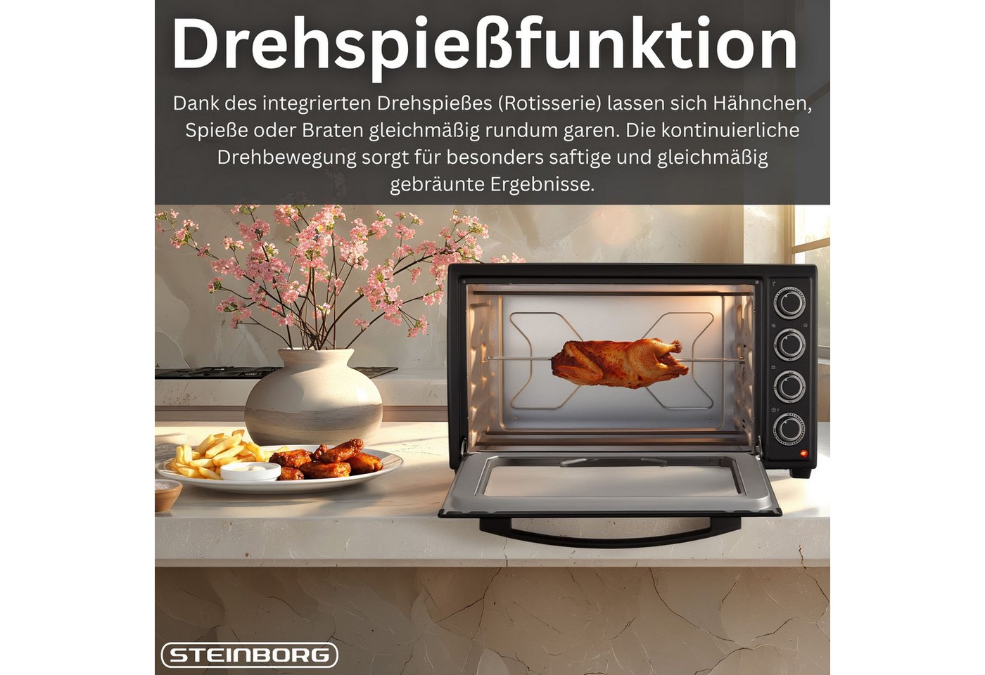 STEINBORG Minibackofen SB-3019, 60L – Bild 5 von 5