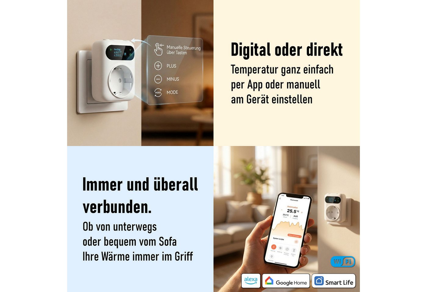 STEINFELD Heizsysteme Infrarotheizung Bild 600W, 100x60cm, Made in Germany, 7 Jahre Garantie, mit Thermostat, Silber – Bild 5 von 5