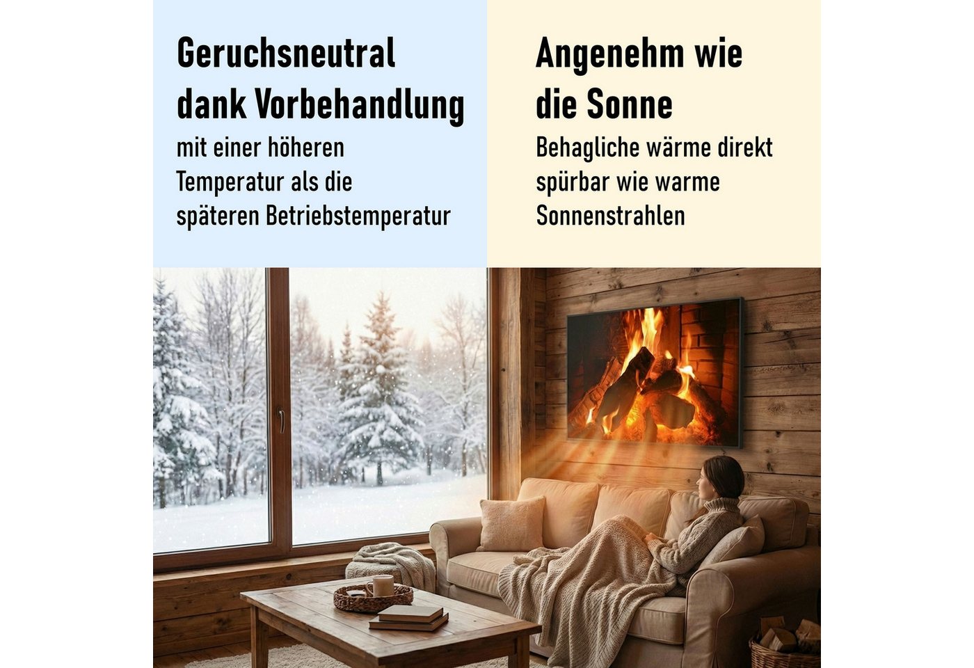 STEINFELD Heizsysteme Infrarotheizung Bild 750W, 120x60cm, Made in Germany, 7J Garantie, mit Thermostat, viele Motive – Bild 4 von 5
