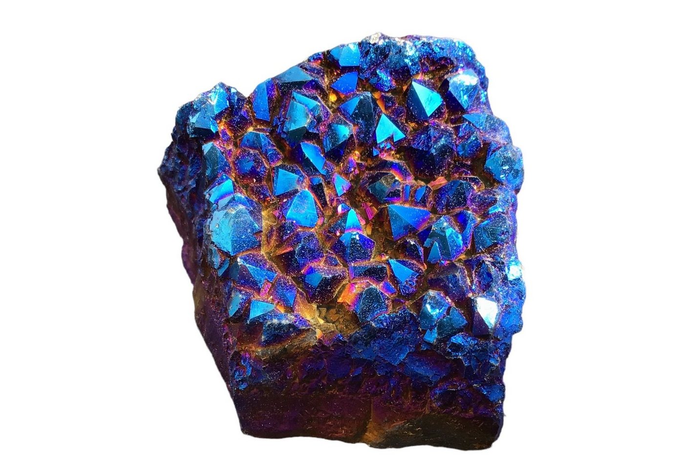 Steinfixx® Edelstein BERG_AUR_, (1 Stück 4-6 cm, 60-100 Gramm, Kristallaura), mit Gold 333, Titan und Platin, luxuriös und edel – Bild 2 von 5