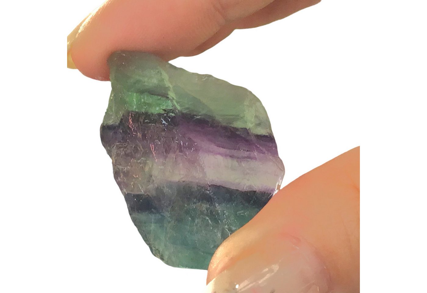 Steinfixx® Edelstein Regenbogenfluorit I Rohsteine I 300 Gramm, (je ca. 2-3 cm, 1-St., ca. 10 Rohsteine), AAA-Qualität aus Brasilien – Bild 3 von 5