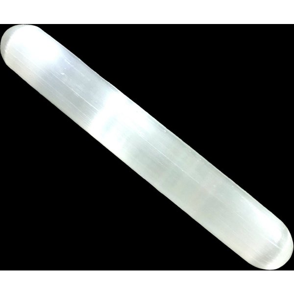 Steinfixx® Massagestein Grosser Massagestab mit abgerundeten Enden, 150x25x25 mm, 120 Gramm, für jede Art der manuellen Massage 1-tlg., ein großer Selenit Massa