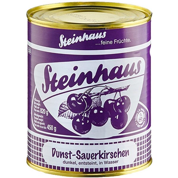 Steinhaus Obstkonserve, Steinhaus Dunst Schattenmorellen Sauerkirschen ohne Stein 850ml