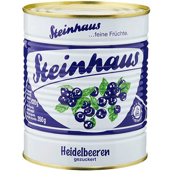 Steinhaus Obstkonserve, Steinhaus Heidelbeeren feine Früchte gezuckert in der Dose 850ml