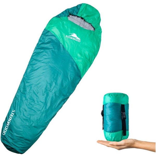 Steinwood Mumienschlafsack Ultra leicht, Schlafsack koppelbar, Camping Schlafsack Outdoor, Decke…