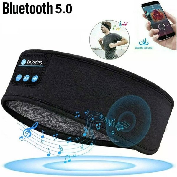 Stelby Bluetooth Schlafmaske mit Kopfhörern – Schlafband mit Musik Blau Bluetooth-Kopfhörer (Nein, Bluetooth, Bluetooth-Schlafkopfhörer-Stirnband, weich, waschb