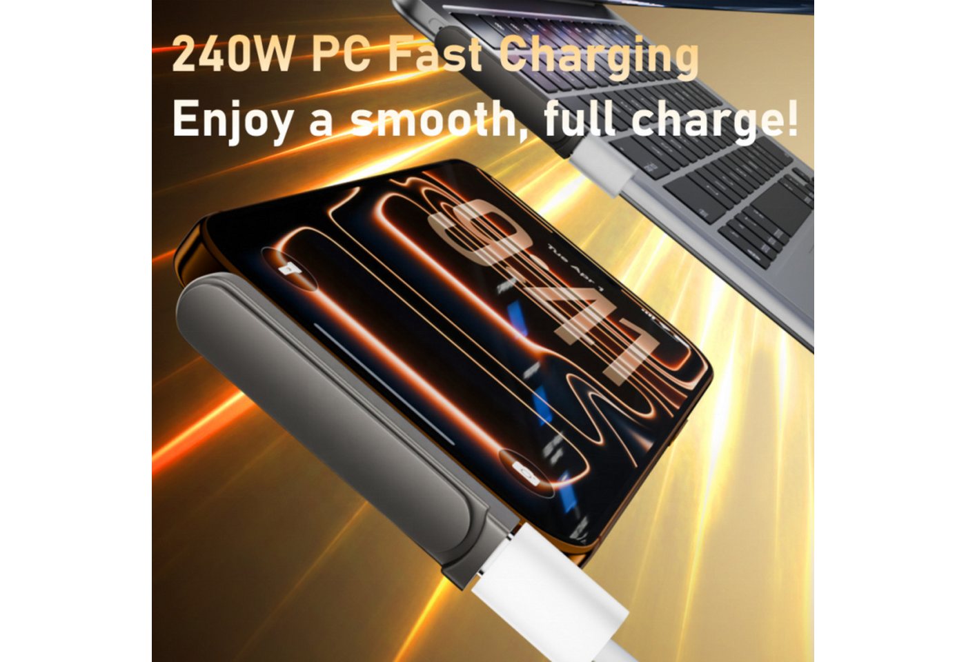 Stelby USB-C Rechtwinkeladapter 240W mit klappbarem Smartphone-Ständer Smartphone-Adapter, Klappbarer Smartphone-Ständer, Zinklegierung, Freihändige Nutzung – Bild 4 von 5
