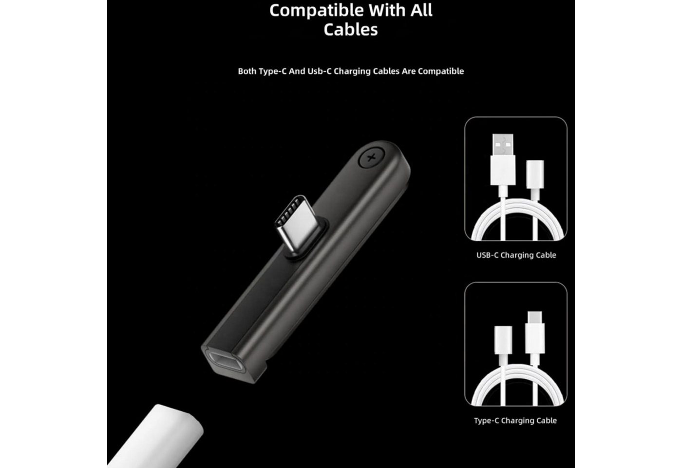 Stelby USB-C Rechtwinkeladapter 240W mit klappbarem Smartphone-Ständer Smartphone-Adapter, Klappbarer Smartphone-Ständer, Zinklegierung, Freihändige Nutzung – Bild 5 von 5