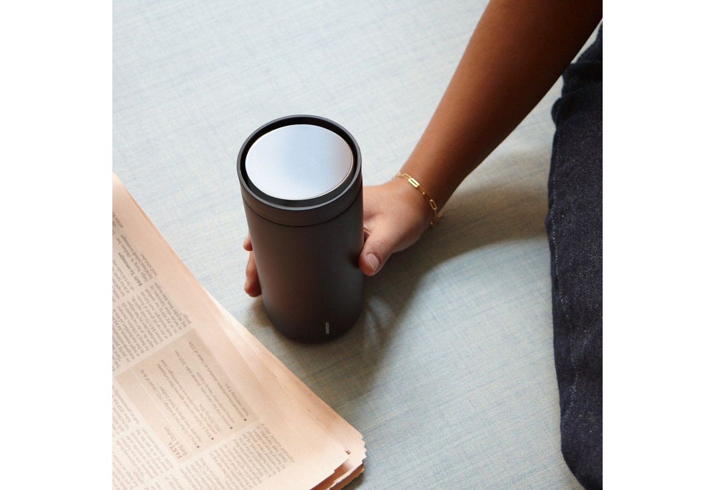Stelton Thermobecher To Go Click Soft Black 200 ml, Edelstahl, Kunststoff – Bild 2 von 2