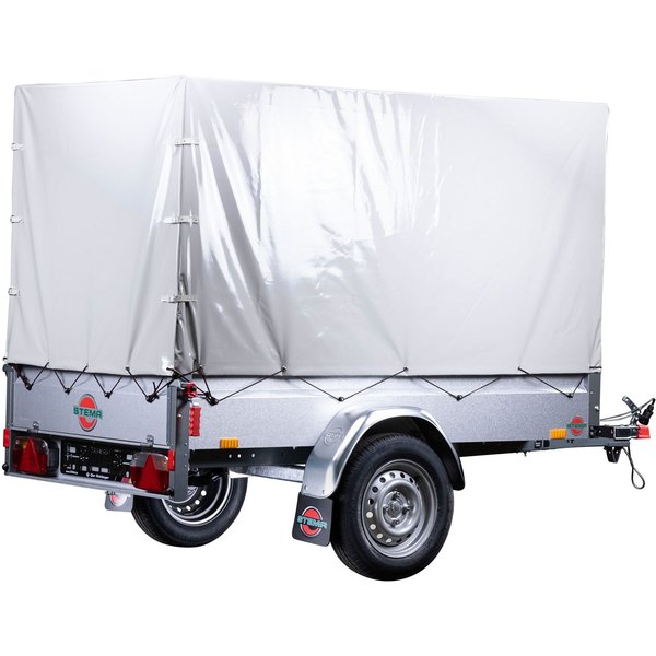 STEMA PKW-Anhänger Basic 750 Kippsdeichsel, max. 592 kg, 3-tlg., inkl. 100 cm Hochplanenset