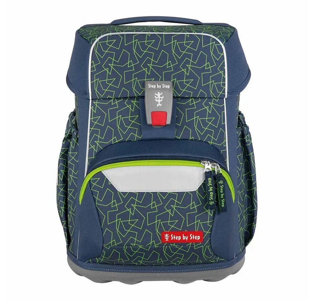 Step by Step Kinderrucksack BASIS Schulranzen-Set „Green Geometric, 4-teilig – Bild 2 von 5