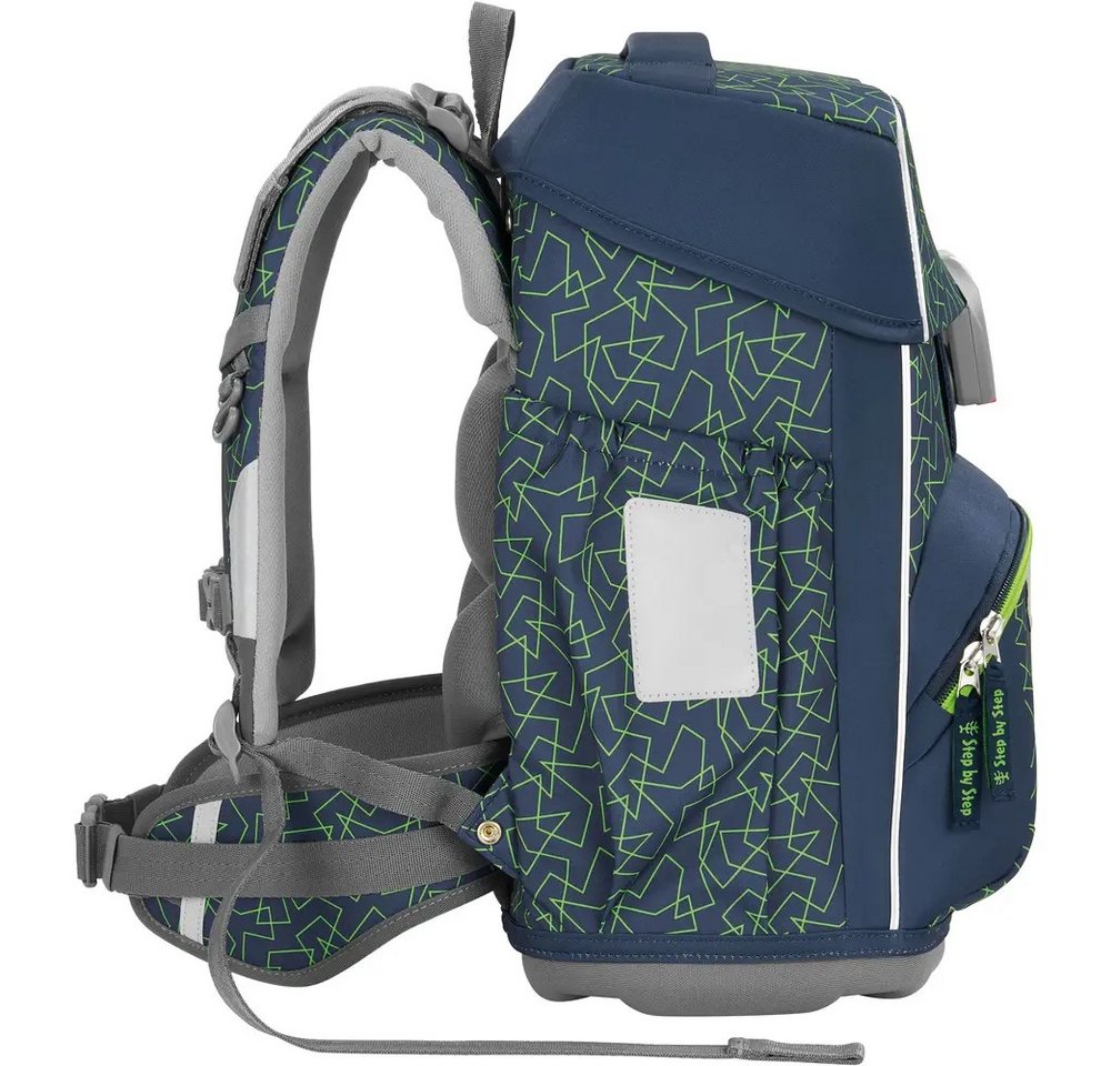 Step by Step Kinderrucksack BASIS Schulranzen-Set „Green Geometric, 4-teilig – Bild 5 von 5
