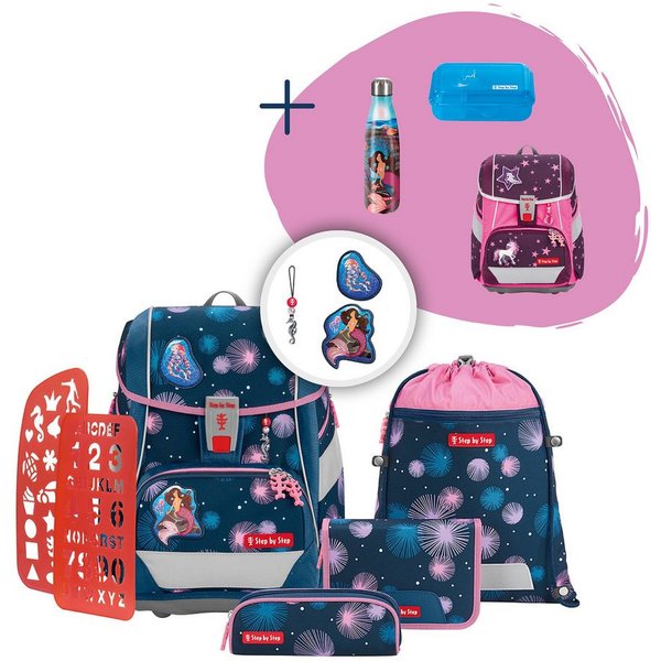 Step by Step Schulranzen 2IN1 PLUS „Mermaid Delia“, 9-tlg.
