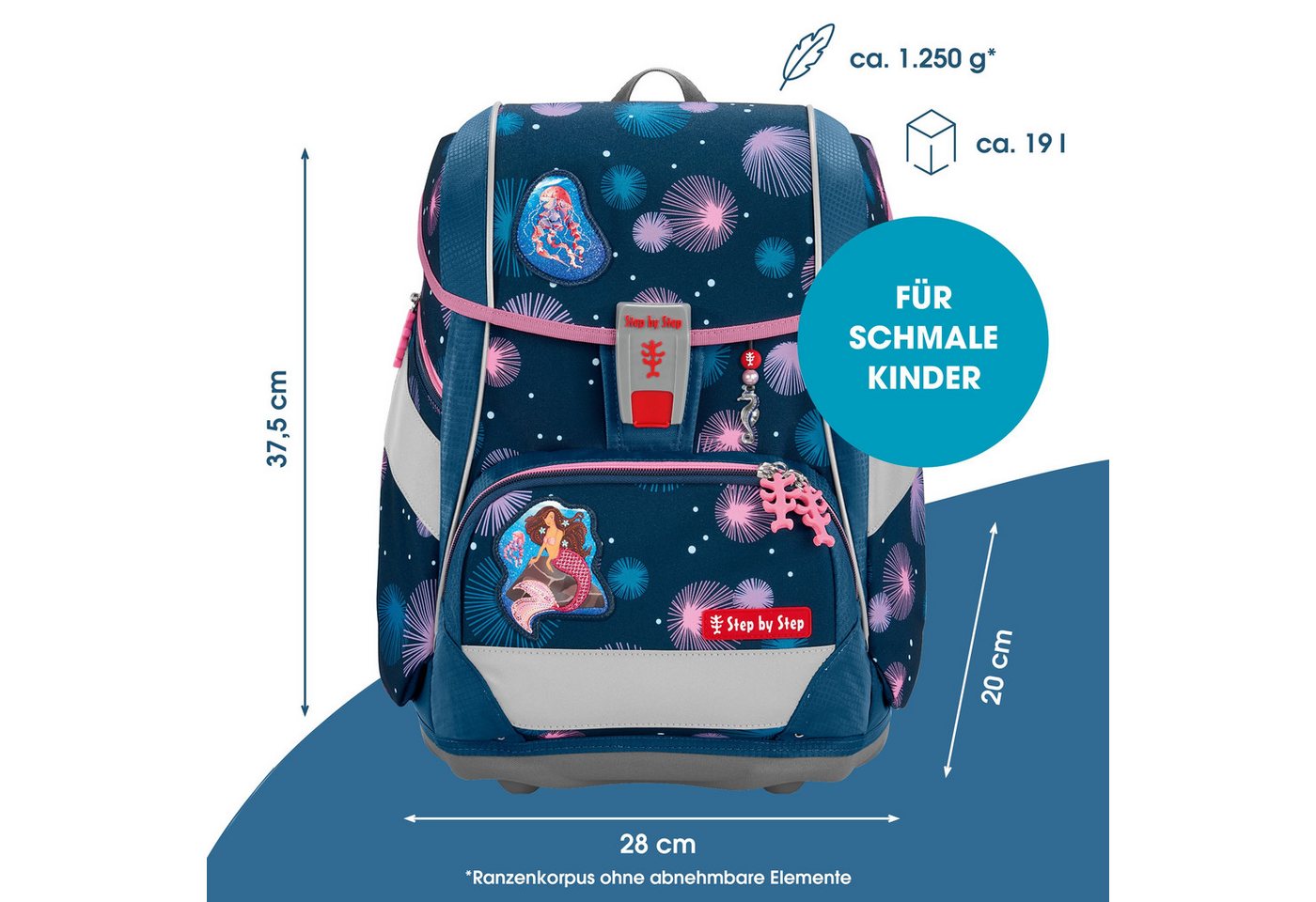 Step by Step Schulranzen 2IN1 PLUS „Mermaid Delia“, 9-tlg. – Bild 2 von 5