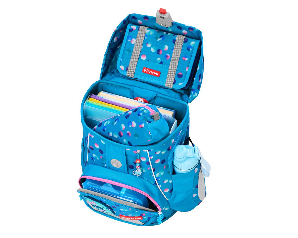 Step by Step Schulranzen Schulranzen-Set FIT Dolphin Finja, 5-teilig (5-teilig), ab 1. Klasse, ergonomisch, Easy-Grow-System – Bild 2 von 5