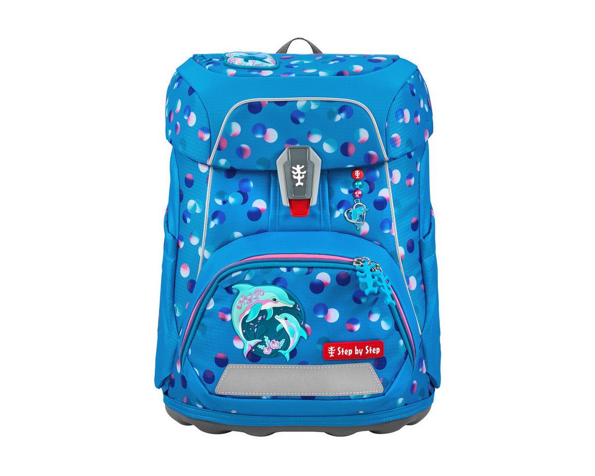 Step by Step Schulranzen Schulranzen-Set FIT Dolphin Finja, 5-teilig (5-teilig), ab 1. Klasse, ergonomisch, Easy-Grow-System – Bild 3 von 5