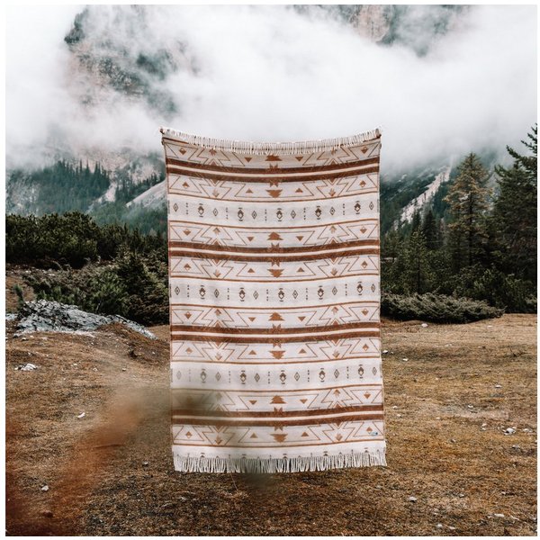 Wolldecke SONORA, Steppenwolle, Nachhaltige Wohndecke 130x200cm, Made in EU aus 100% Schurwolle