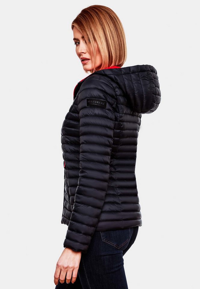 Marikoo Steppjacke Marikoo Asraa Damen Steppjacke B857 Übergangsjacke mit kontrastfarbendem Reißverschluss – Bild 4 von 5