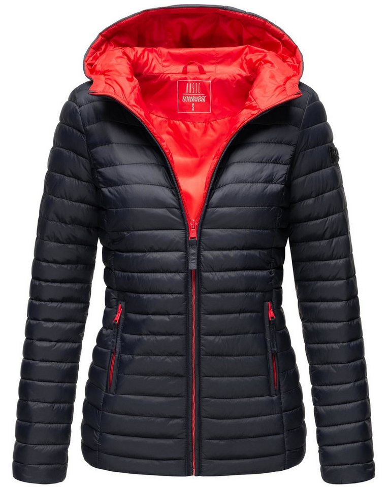 Marikoo Steppjacke Marikoo Asraa Damen Steppjacke B857 Übergangsjacke mit kontrastfarbendem Reißverschluss – Bild 5 von 5