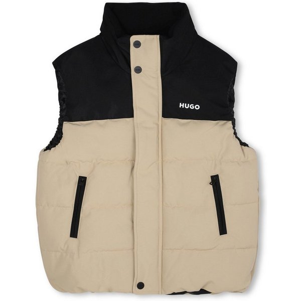 HUGO Steppweste HUGO warme Steppweste beige/schwarz