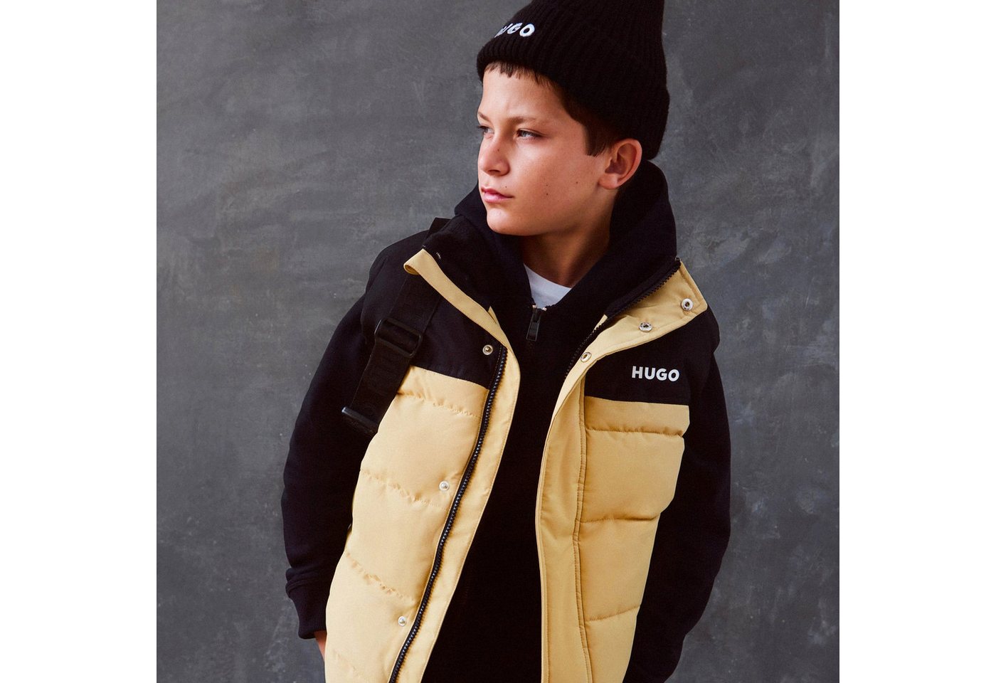 HUGO Steppweste HUGO warme Steppweste beige/schwarz – Bild 2 von 5