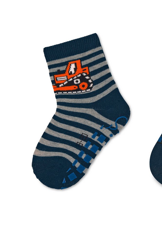 Sterntaler® ABS-Socken ABS Socken 2er-Pack Bagger + Autos (2-Paar, 2er-Pack) ABS-Socken mit Innenfrottee & Anti-Rutsch-Sohle – Bild 4 von 5