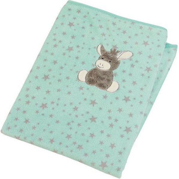 Babydecke Babydecke Plüsch ESEL Emmi, Sterntaler®, Plüschdecke aus Teddyflausch mit süßer Esel-Emmi-Applikation