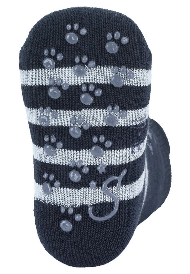 Sterntaler® Basicsocken ABS Krabbelsocken 2er-Pack Bär (2-Paar, 2er-Pack) Krabbelsocken 2er-Pack, ABS-Sohle, Innenfrottee & hoher Baumwollanteil – Bild 4 von 5