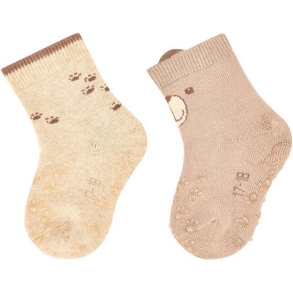 Sterntaler® Basicsocken ABS Krabbelsocken 2er-Pack Bär (2-Paar, 2er-Pack)