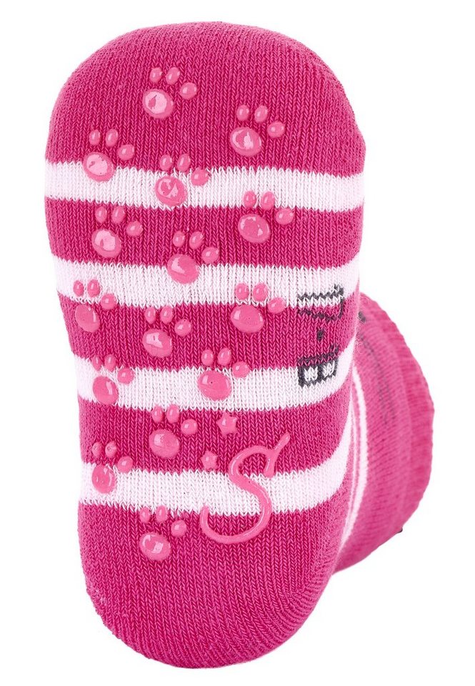 Sterntaler® Basicsocken ABS Krabbelsocken 2er-Pack Katze (2-Paar, 2er-Pack) Krabbelsocken mit Noppen an der Sohle, ABS- Socken mit süßen Motiven – Bild 5 von 5