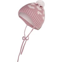 STERNTALER Bommelmütze Herzen, Größe 49 in Pink
