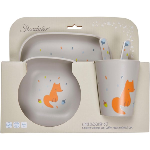 Sterntaler® Kindergeschirr-Set Fuchs Filou, eckig (5-tlg), Polypropylen