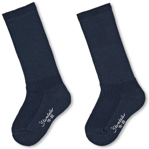 Sterntaler® Kniestrümpfe Kniestrümpfe 2er-Pack uni (2-Paar, Kinderkniestrümpfe mit Komfortbund, Winterstrümpfe für kalte Tage) Hohe Socken im Doppelpack, Strümp