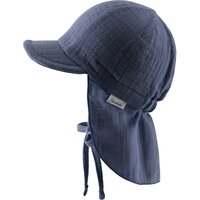 STERNTALER Schirmmütze mit Nackenschutz uni, Größe 47 in Blau