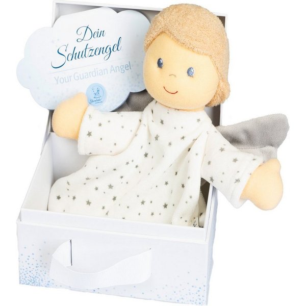 Sterntaler® Schmusetuch Schutzengel, M, mit integrierter Rassel und Geschenkbox
